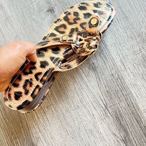 Tory Burch Leopard and Black Sandals